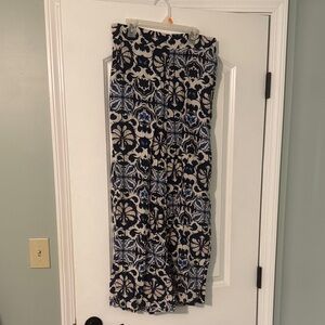 Rachel Zoe Black and Blue Patterned Trousers